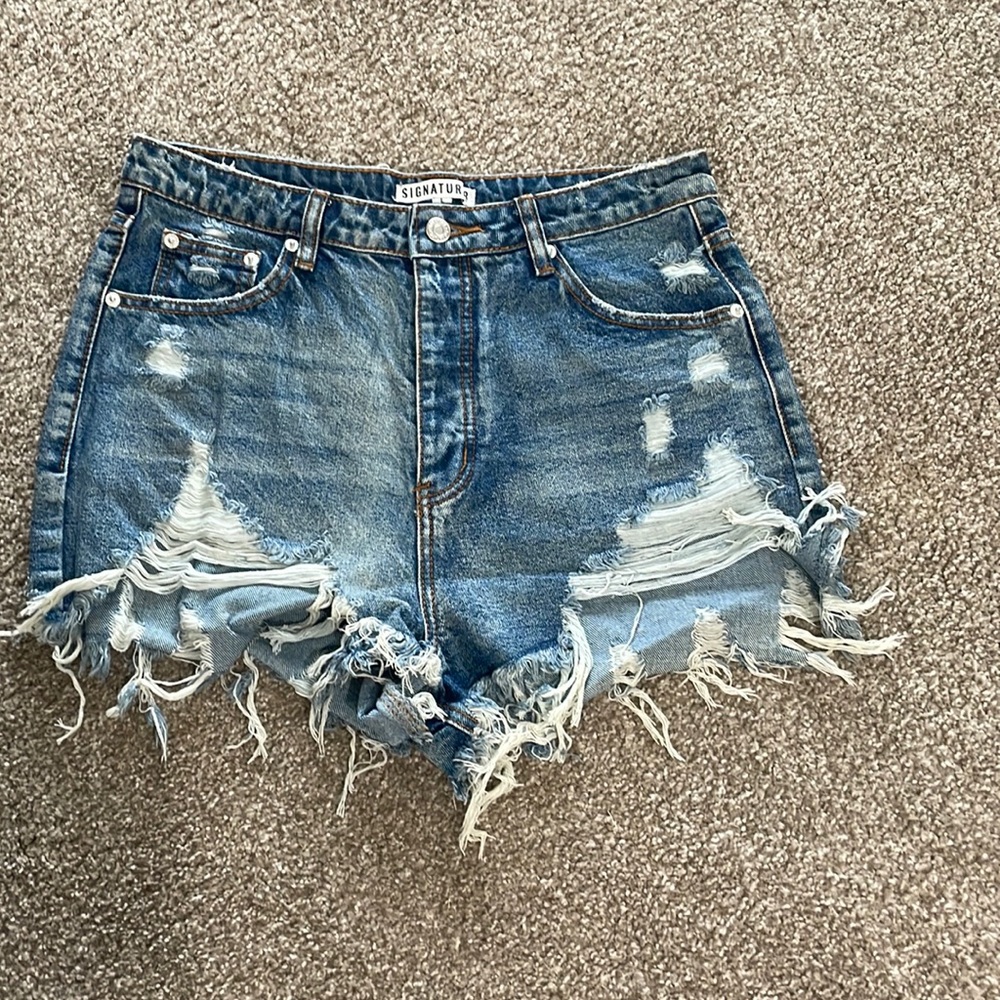 Distressed Jean Shorts